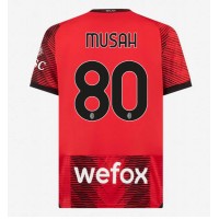 AC Milan Yunus Musah #80 Replica Home Shirt 2023-24 Short Sleeve